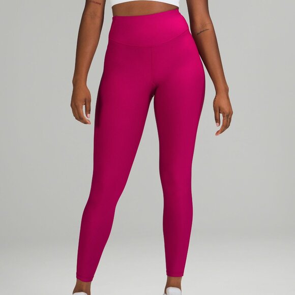 Lululemon Base Pace High Rise Fleece Wild Berry Tight 28" Size 6 - Picture 1 of 1